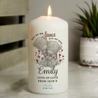 Personalised All My Love Me to You Bear Pillar Candle Extra Image 1 Preview